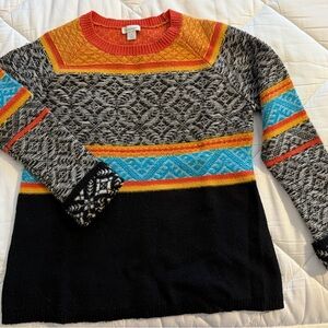 Sundance Fair Isle Multi Color Sweater, Ladies’ Small